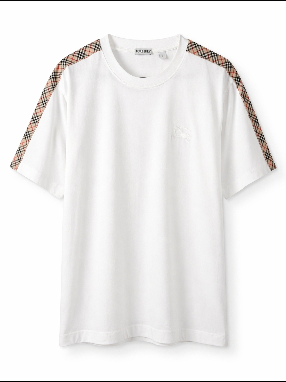 Burberry Check Trim Cotton T-shirt Men Size L
